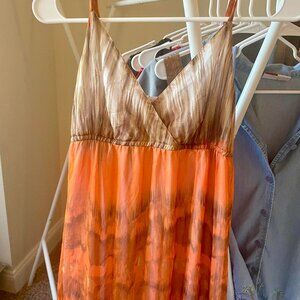 Chelsea and Theodore Ombré Tie Dye-like Maxi dress